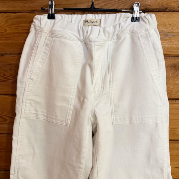 Madewell Cream Elastic Waist Trousers Size XS - Picture 3 of 7